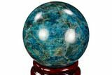 Bright Blue Apatite Sphere - Madagascar #121847-1